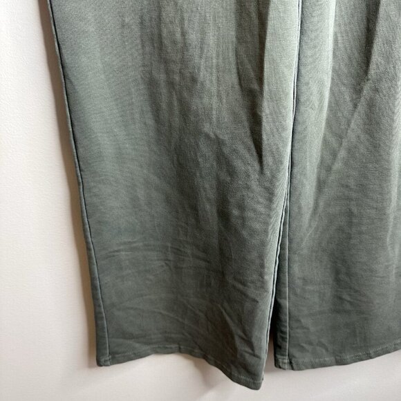 Tentree Wide Leg Pants Women’s Medium Green Organic Cotton Athleisure Yoga Soft - Picture 4 of 13